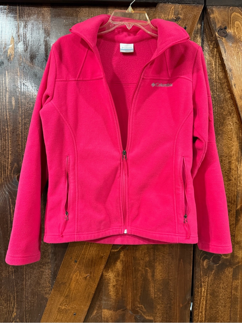 Columbia Hot Pink Full-Zip Fleece Jacket